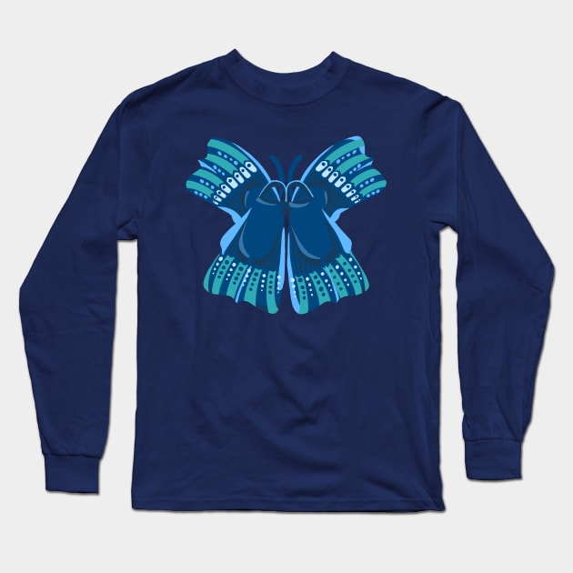 Classic Water Wings Butterfly Long Sleeve T-Shirt by BullShirtCo